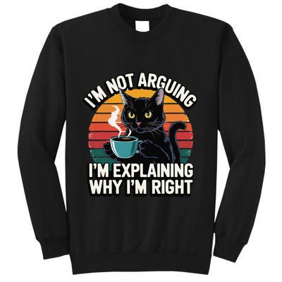 IM Not Arguing IM Just Explaining Why IM Right Funny Cat Sweatshirt