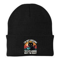 IM Not Arguing IM Just Explaining Why IM Right Funny Cat Knit Cap Winter Beanie