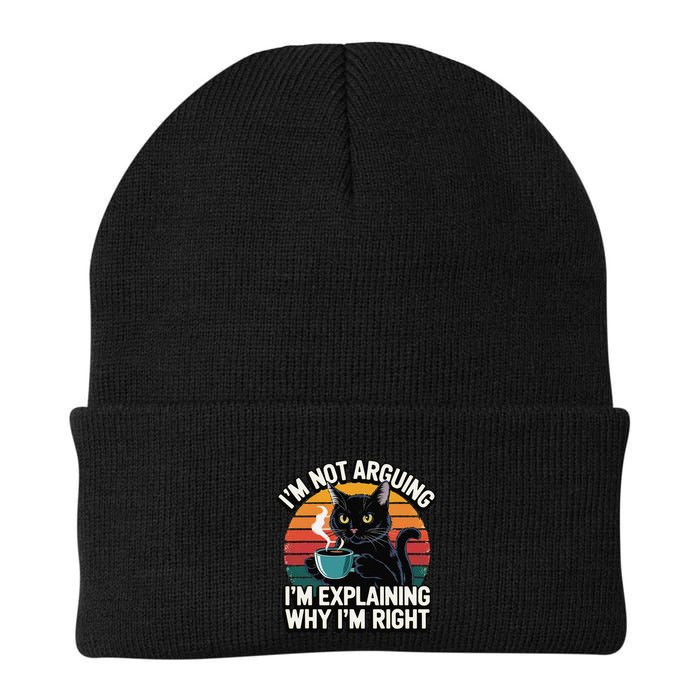 IM Not Arguing IM Just Explaining Why IM Right Funny Cat Knit Cap Winter Beanie