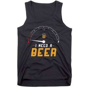 I Need A Beer Beermeter Funny Drinking Brewing Tank Top