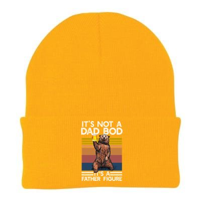 Its Not A Dad Bod Its Father Figure Funny Bear Beer Lovers Gift Knit Cap Winter Beanie