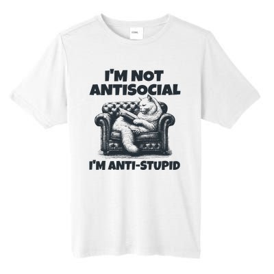 IM Not Antisocial IM Antistupid Black Tall Fusion ChromaSoft Performance T-Shirt