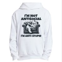 IM Not Antisocial IM Antistupid Black Urban Pullover Hoodie