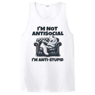 IM Not Antisocial IM Antistupid Black PosiCharge Competitor Tank