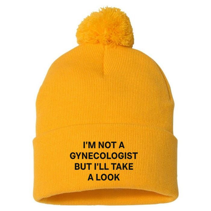 IM Not A Gynecologist But ILl Take A Look Funny Saying Pom Pom 12in Knit Beanie
