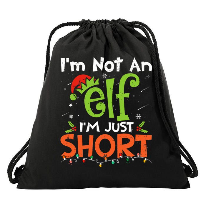 Im Not An Elf Just Short Funny Christmas Xmas Drawstring Bag