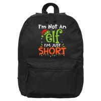 Im Not An Elf Just Short Funny Christmas Xmas 16 in Basic Backpack