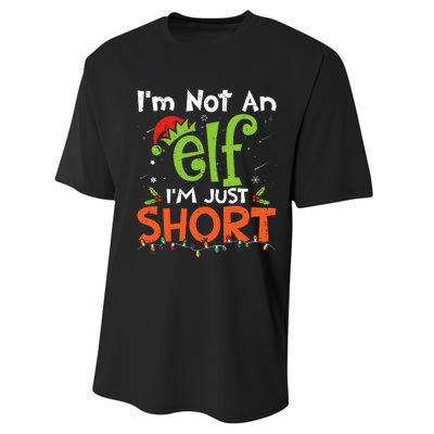 Im Not An Elf Just Short Funny Christmas Xmas Performance Sprint T-Shirt