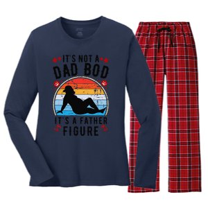 Its Not A Dad Bod Its A Father Figure Fathers Day Gift Women's Long Sleeve Flannel Pajama Set 