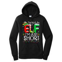 IM Not An Elf IM Just Short Funny Christmas Family Pajamas Women's Pullover Hoodie