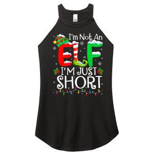 IM Not An Elf IM Just Short Funny Christmas Family Pajamas Women's Perfect Tri Rocker Tank