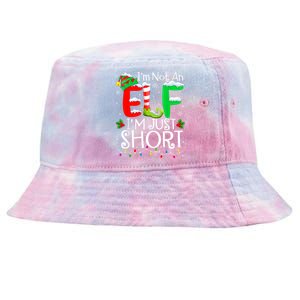 IM Not An Elf IM Just Short Funny Christmas Family Pajamas Tie-Dyed Bucket Hat