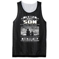 I'm Not A Perfect Son But My Crazy Mom Loves Me On Back Mesh Reversible Basketball Jersey Tank