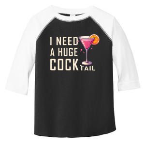 I Need A Huge Cocktail | Funny Adult Humor Drinking Toddler Fine Jersey T-Shirt