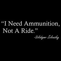 I Need Ammunition Not A Ride Ukraine President Voloydmyr Zelensky Cooling Performance Crew T-Shirt