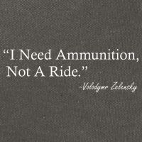 I Need Ammunition Not A Ride Ukraine President Voloydmyr Zelensky Cotton Canvas Backpack