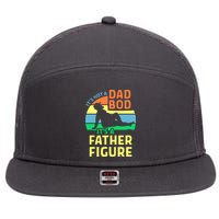 It's Not A Dad Bod It's A Father Figure Funny 7 Panel Mesh Trucker Snapback Hat