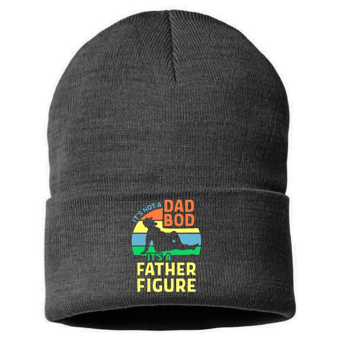 It's Not A Dad Bod It's A Father Figure Funny Sustainable Knit Beanie