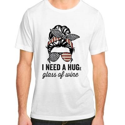 I Need A Huge Glass Of Wine Usa Adult ChromaSoft Performance T-Shirt