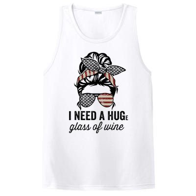 I Need A Huge Glass Of Wine Usa PosiCharge Competitor Tank