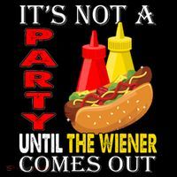 Its Not A Party Until The Wiener Comes Out 16 in Basic Backpack