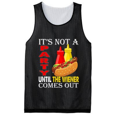 Its Not A Party Until The Wiener Comes Out Mesh Reversible Basketball Jersey Tank