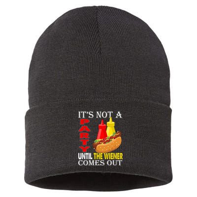 Its Not A Party Until The Wiener Comes Out Sustainable Knit Beanie