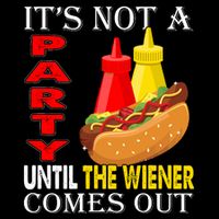 Its Not A Party Until The Wiener Comes Out Cropped Pullover Crew
