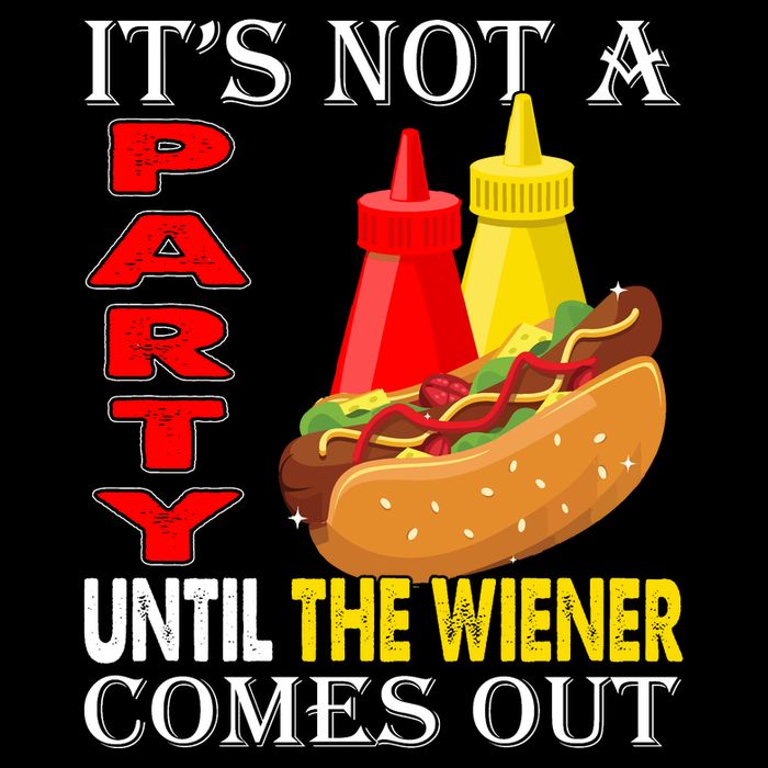 Its Not A Party Until The Wiener Comes Out Cropped Pullover Crew