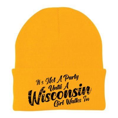 Its Not A Party Until A Wisconsin Walks In Meaningful Gift Knit Cap Winter Beanie