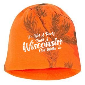 Its Not A Party Until A Wisconsin Walks In Meaningful Gift Kati - Camo Knit Beanie