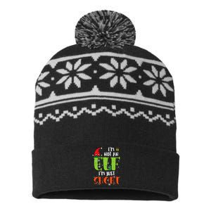 Im Not An Elf Just Short Funny Christmas Xmas USA-Made Snowflake Beanie