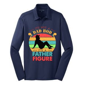 Its Not A Dad Bod Its A Father Figure Funny Fathers Day Silk Touch Performance Long Sleeve Polo