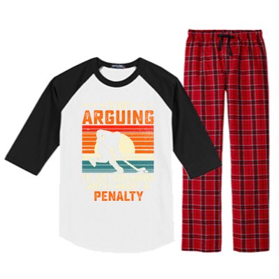 Im Not Arguing Hockey Player Retro Vintage Funny Ice Hockey Gift Raglan Sleeve Pajama Set