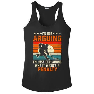 Im Not Arguing Hockey Player Retro Vintage Funny Ice Hockey Gift Ladies PosiCharge Competitor Racerback Tank