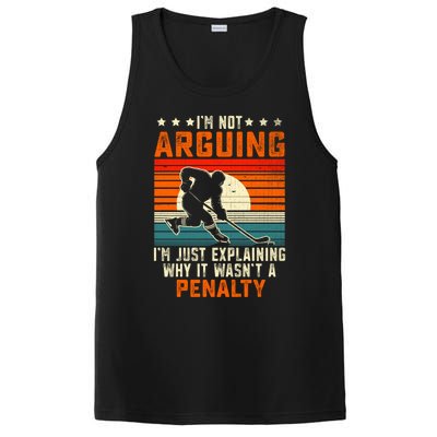 Im Not Arguing Hockey Player Retro Vintage Funny Ice Hockey Gift PosiCharge Competitor Tank