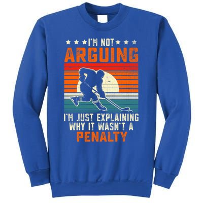 Im Not Arguing Hockey Player Retro Vintage Funny Ice Hockey Gift Sweatshirt