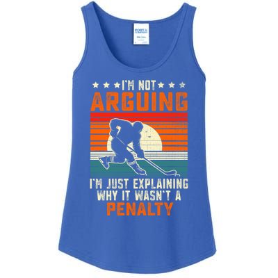 Im Not Arguing Hockey Player Retro Vintage Funny Ice Hockey Gift Ladies Essential Tank