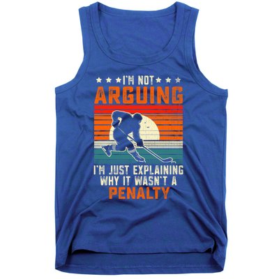 Im Not Arguing Hockey Player Retro Vintage Funny Ice Hockey Gift Tank Top