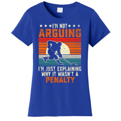 Im Not Arguing Hockey Player Retro Vintage Funny Ice Hockey Gift Women's T-Shirt