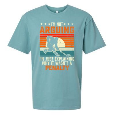 Im Not Arguing Hockey Player Retro Vintage Funny Ice Hockey Gift Sueded Cloud Jersey T-Shirt