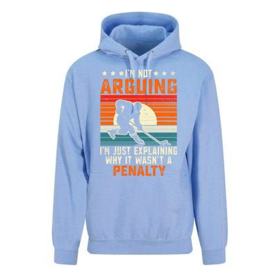 Im Not Arguing Hockey Player Retro Vintage Funny Ice Hockey Gift Unisex Surf Hoodie