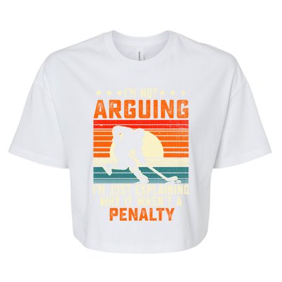 Im Not Arguing Hockey Player Retro Vintage Funny Ice Hockey Gift Bella+Canvas Jersey Crop Tee