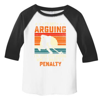 Im Not Arguing Hockey Player Retro Vintage Funny Ice Hockey Gift Toddler Fine Jersey T-Shirt