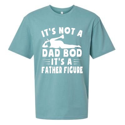 It's Not A Dad Bod It's A Father Figure Father's Day Funny Sueded Cloud Jersey T-Shirt