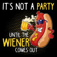 ItS Not A Party Until The Weiner Comes Out 16 in Basic Backpack
