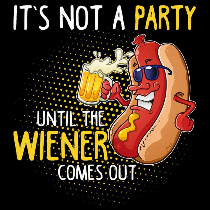 ItS Not A Party Until The Weiner Comes Out 16 in Basic Backpack