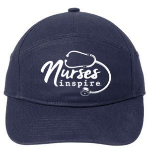 Inspire Nurse Appreciation Rn Health Care Meaningful Gift 7-Panel Snapback Hat