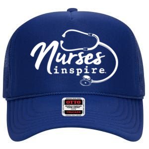 Inspire Nurse Appreciation Rn Health Care Meaningful Gift High Crown Mesh Back Trucker Hat