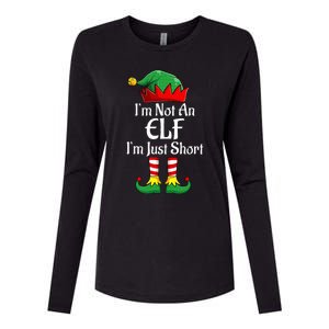 I'm Not An Elf Im Just Short Funny Christmas Matching Family  Womens Cotton Relaxed Long Sleeve T-Shirt